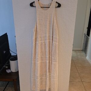 Sundance Cream Lace Midi Dress